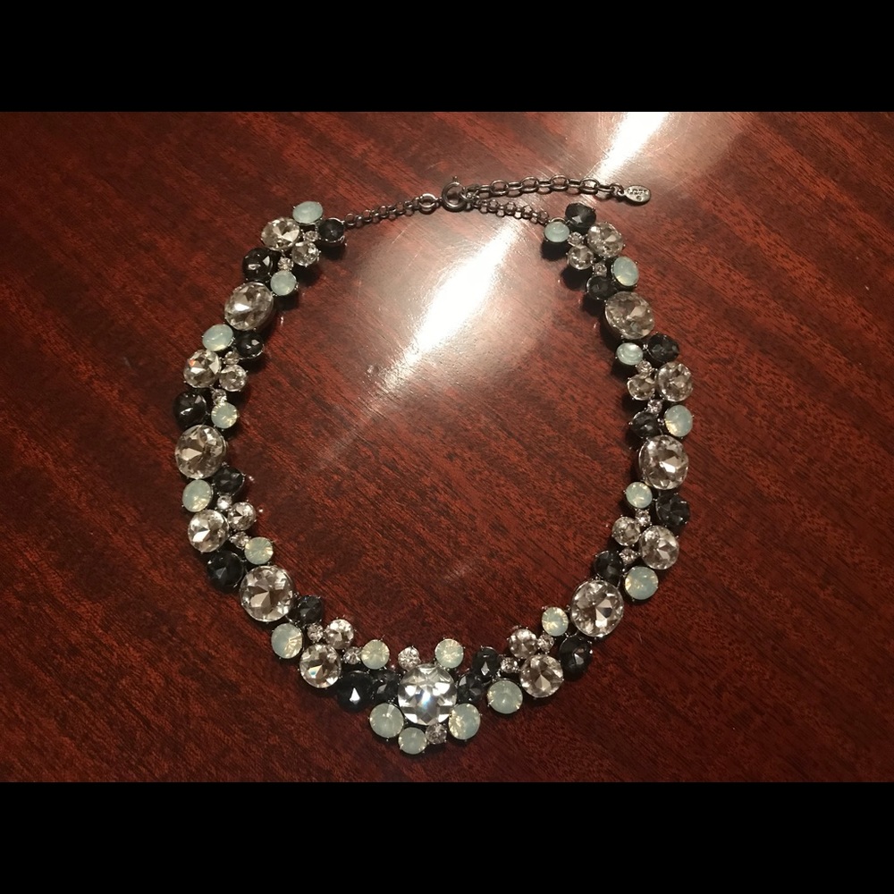 Loft Crystal Cluster Statement Necklace